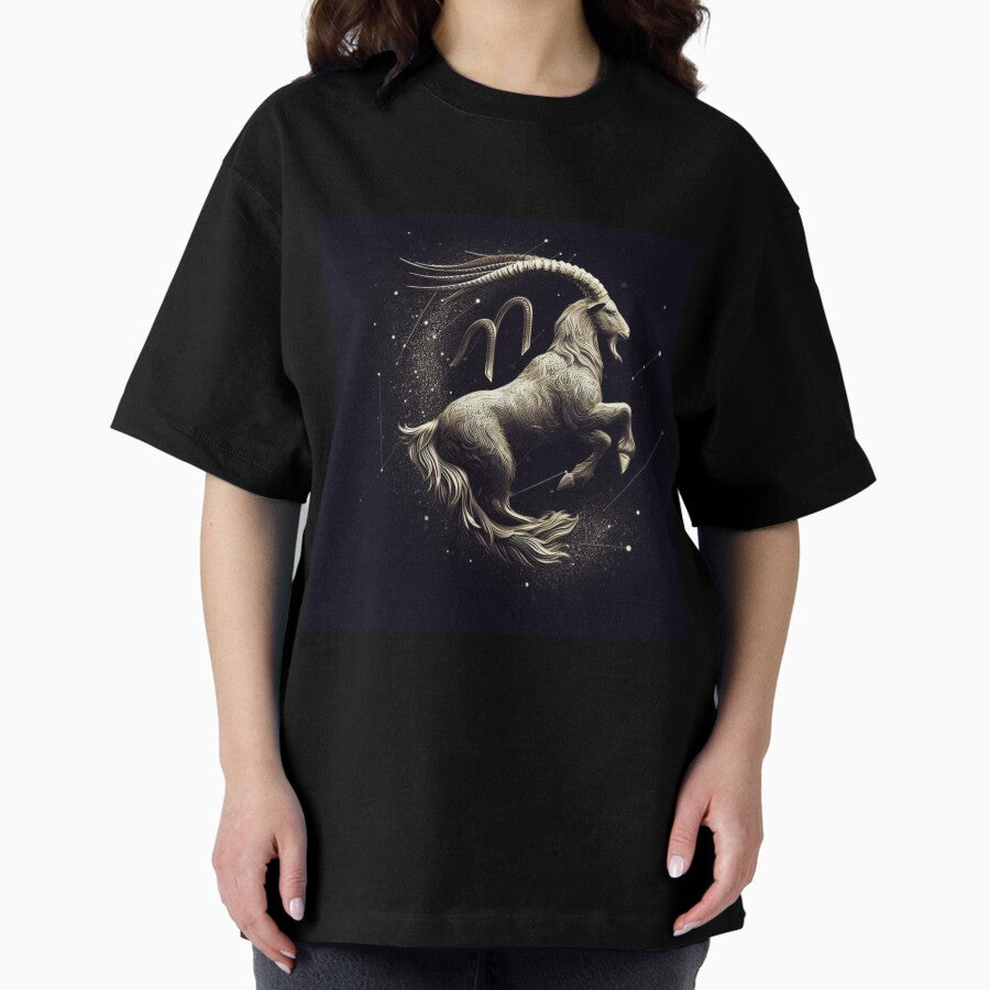 A capricorn zodiac sign Oversized T-Shirt Hoodie, Sweatshirt | PureTeeCo.com