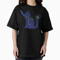 Cat Virgo Zodiac Constellation, Sign, Astrology, Stars and Ascendant sign Oversized T-Shirt Hoodie, Sweatshirt
