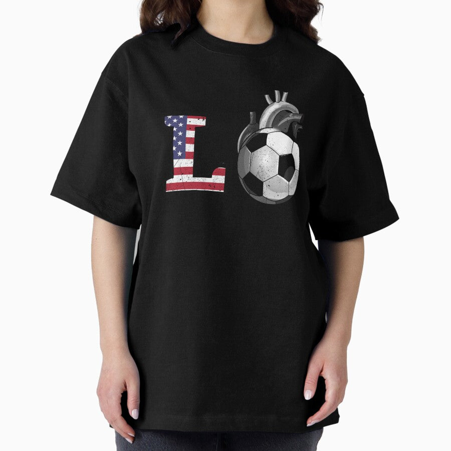 American soccer Oversized T-Shirt Hoodie, Sweatshirt | PureTeeCo.com