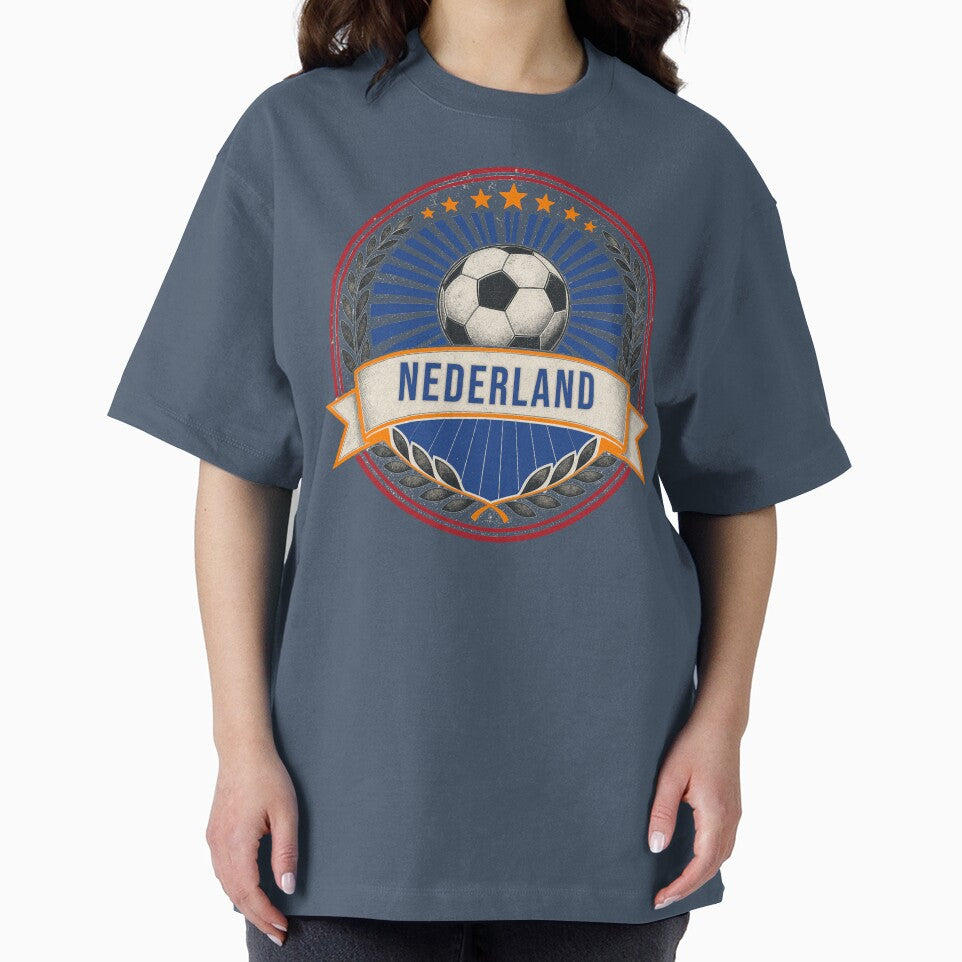 Netherlands Vintage Soccer Crest — Retro Nederland Football Badge Fan Emblem by icemanphotos