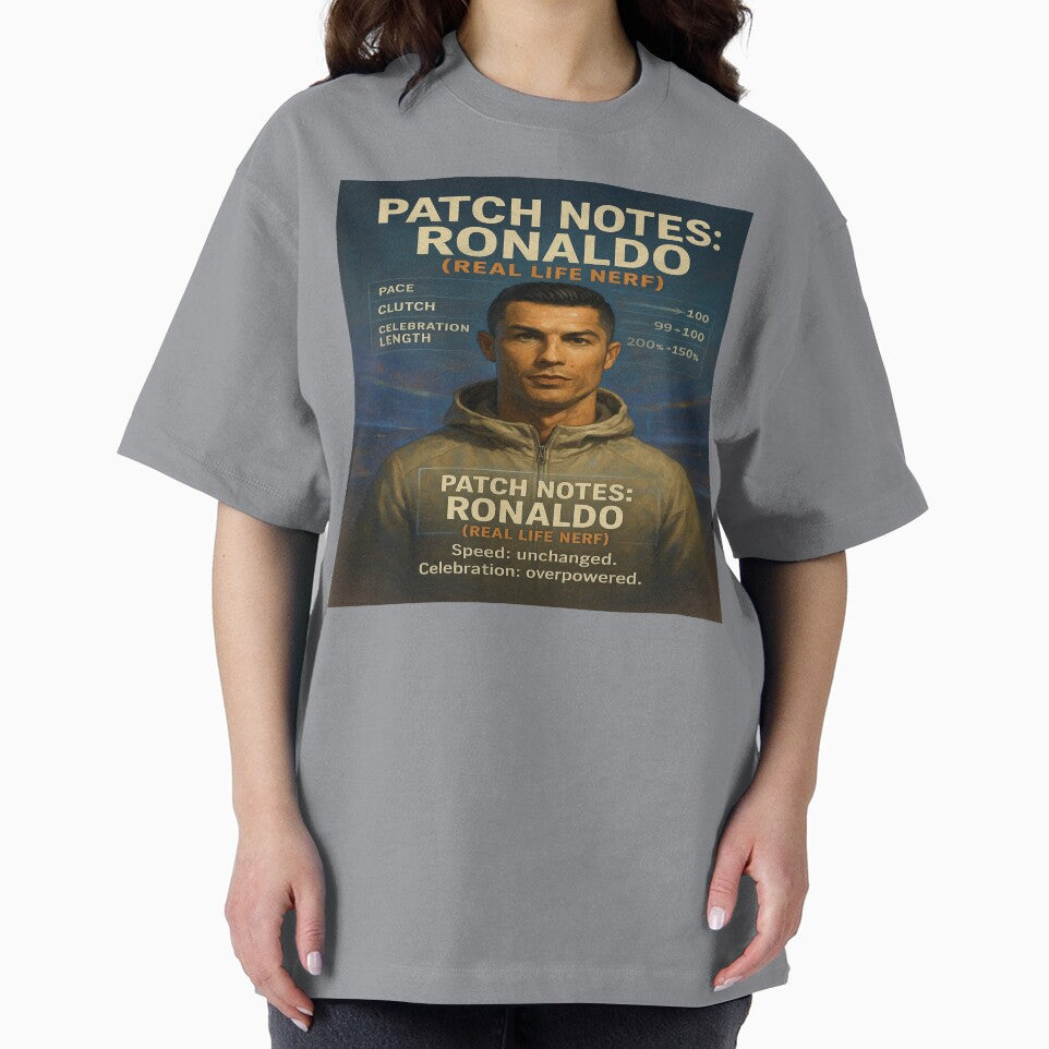 Patch Notes Cristiano Ronaldo — Real Life Nerf Football Gamer by POD DYNASTY | Original Print On Demand T-Shirt Graphics