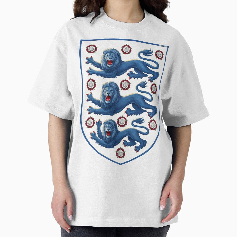 England Blue Lions & Roses Football Fan Heraldry by jimmy-digital