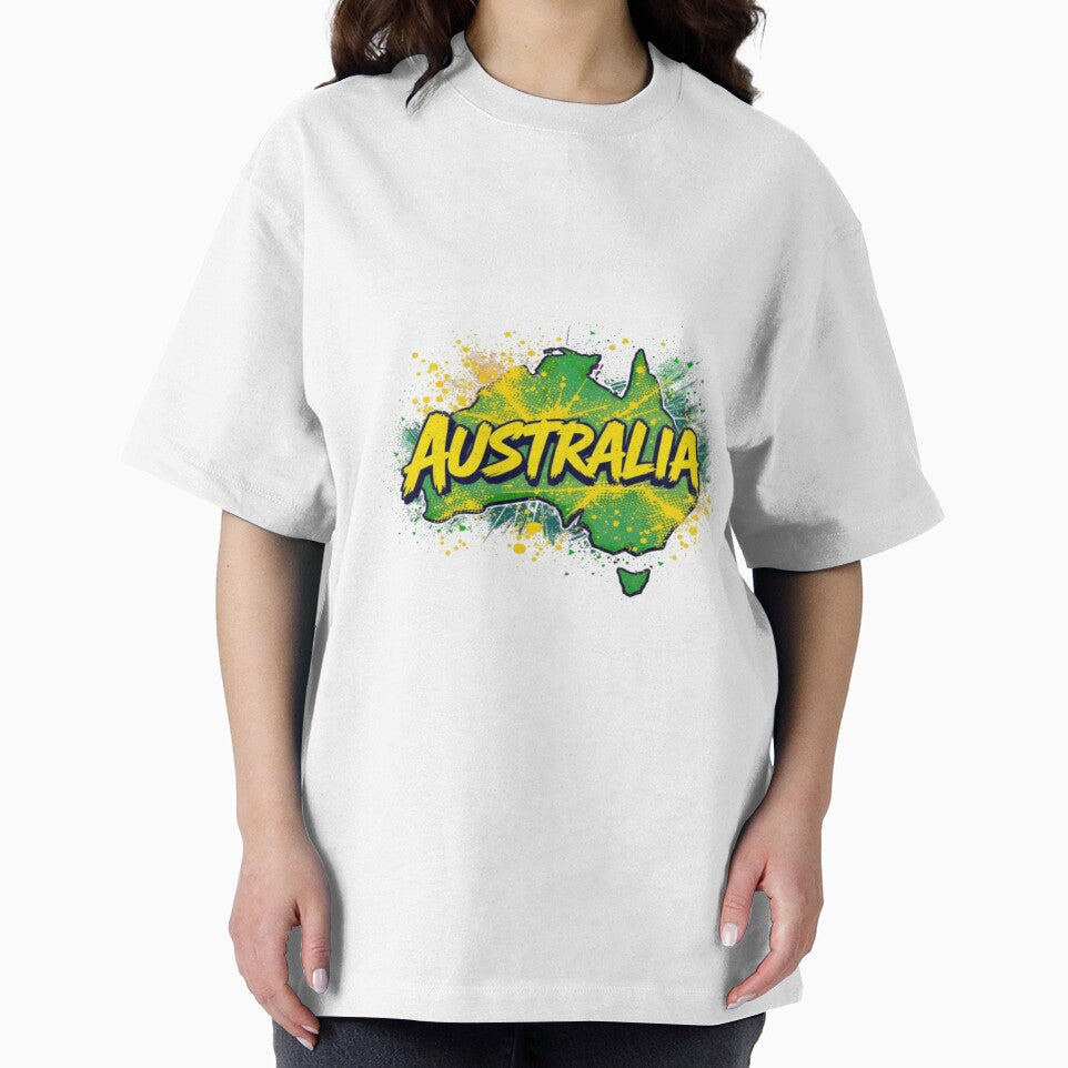 Australia Shattered Energy Football Fan Tee by jackbermess