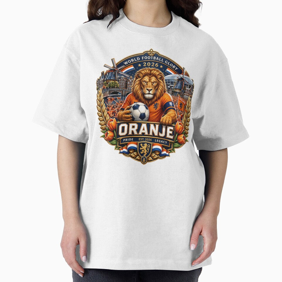 Oranje Lion Football Fan Crest by Retro Arabica