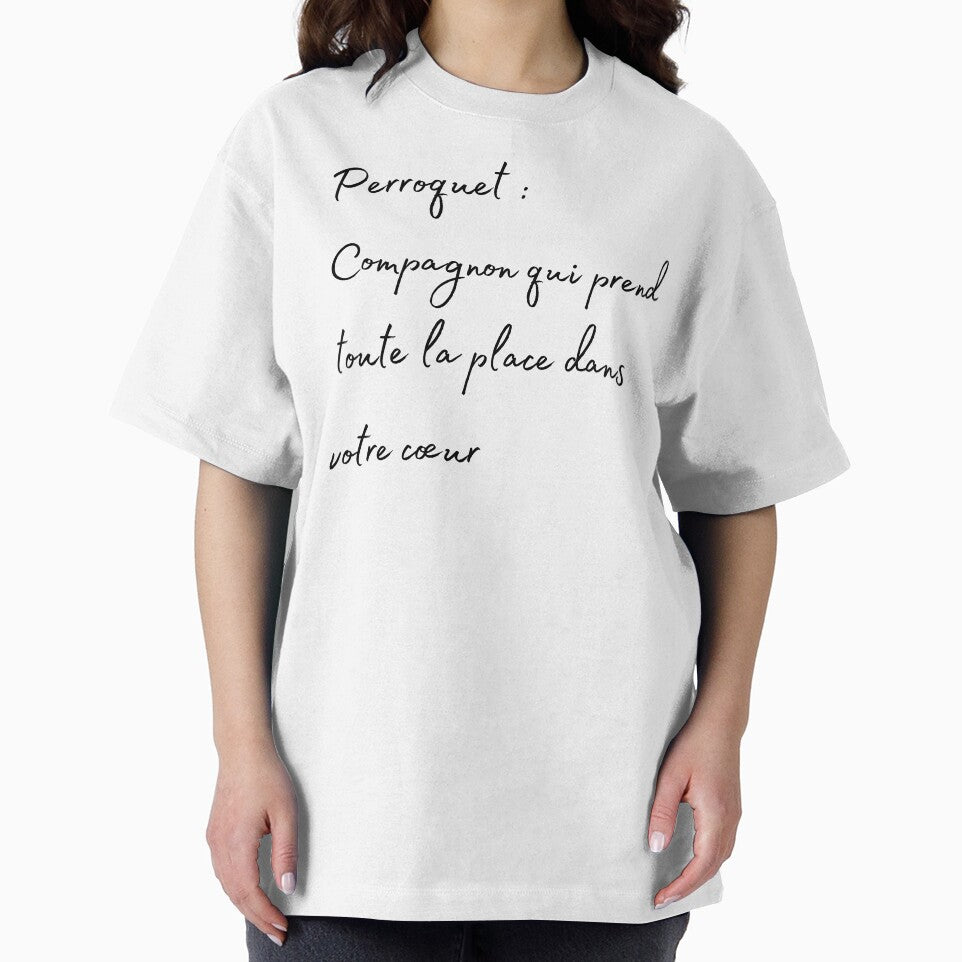 Parrot take all the place in your hearth french quote by L'Atelier Oranjade