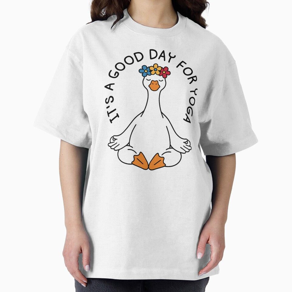 It's A Good Day For Yoga Funny International Yoga Day June 21 Cute Goose Yoga Lover by gunaone-design