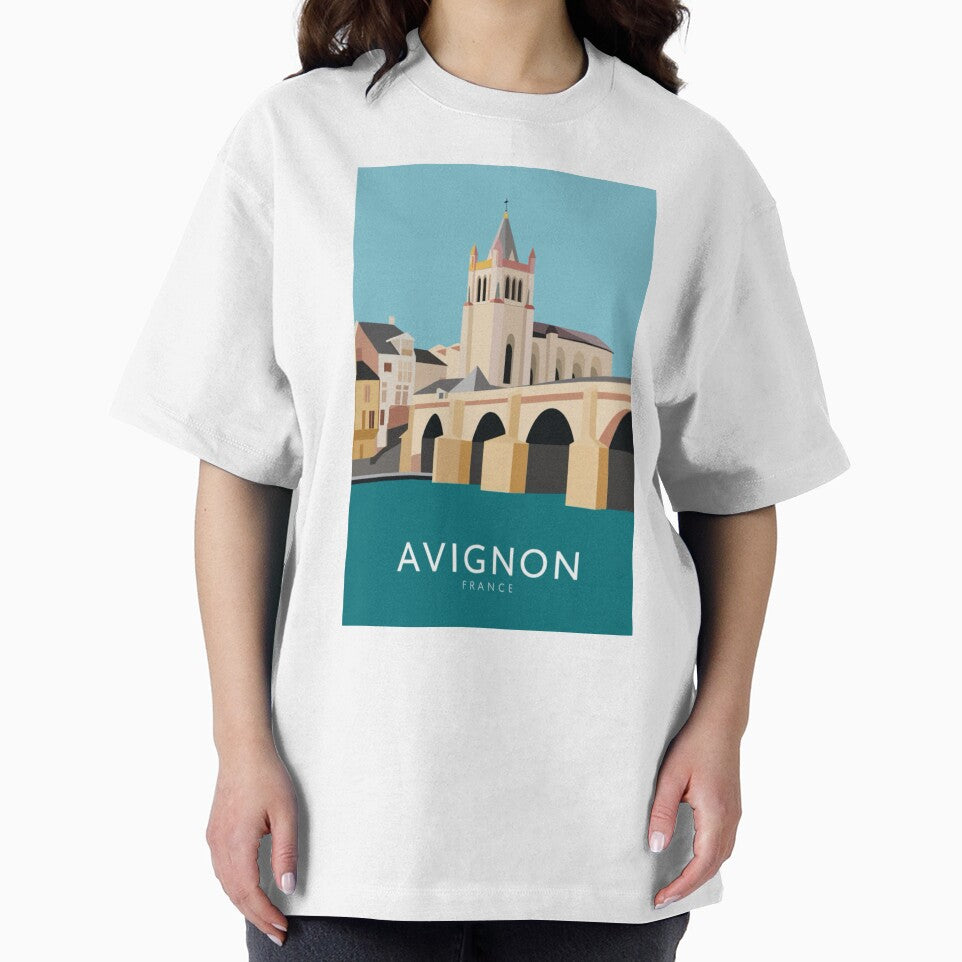 Bright Travel Poster of Avignon, France by CARRAANN