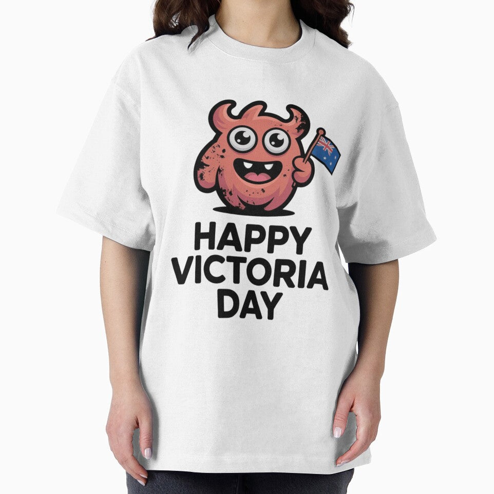 Funny Happy Victoria Day Monster Cute Patriotic Cartoon by InspiredCreatives