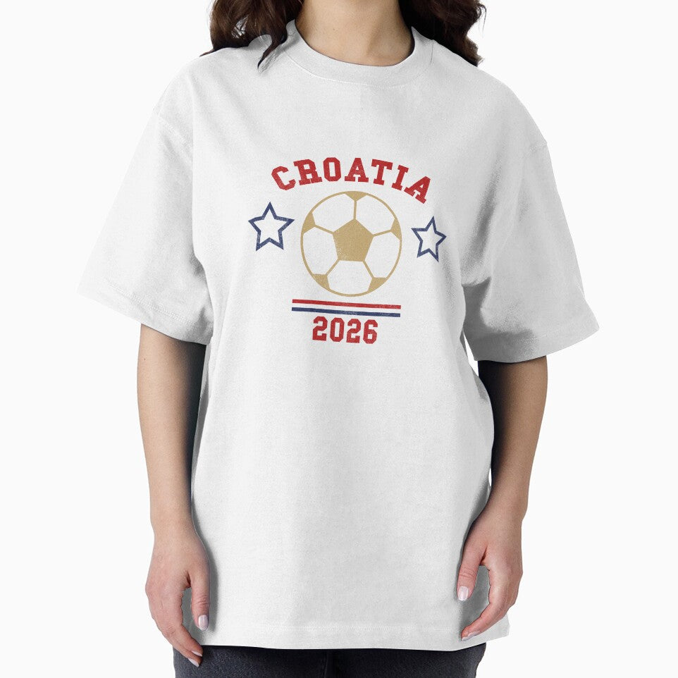 Croatia Football Vintage Tee 2026 by C & T ArtLab