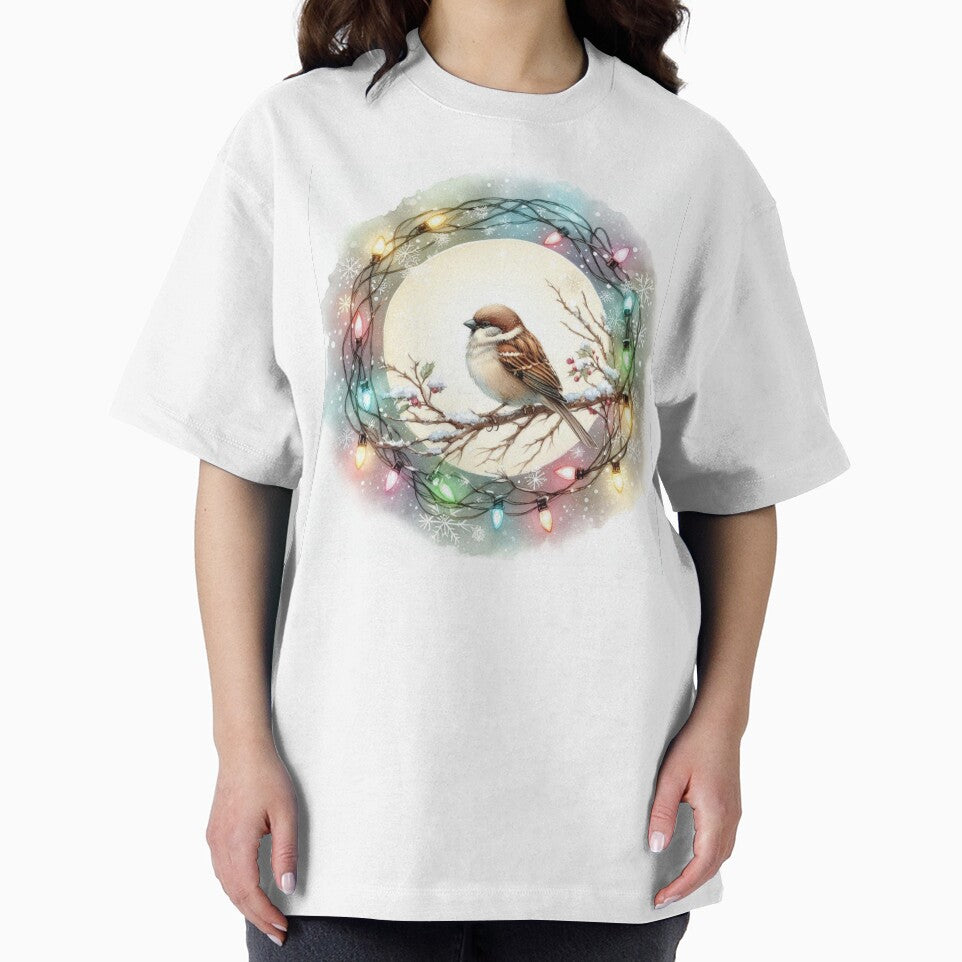 Winter Bird with Christmas Lights by DesignsbyVelvet
