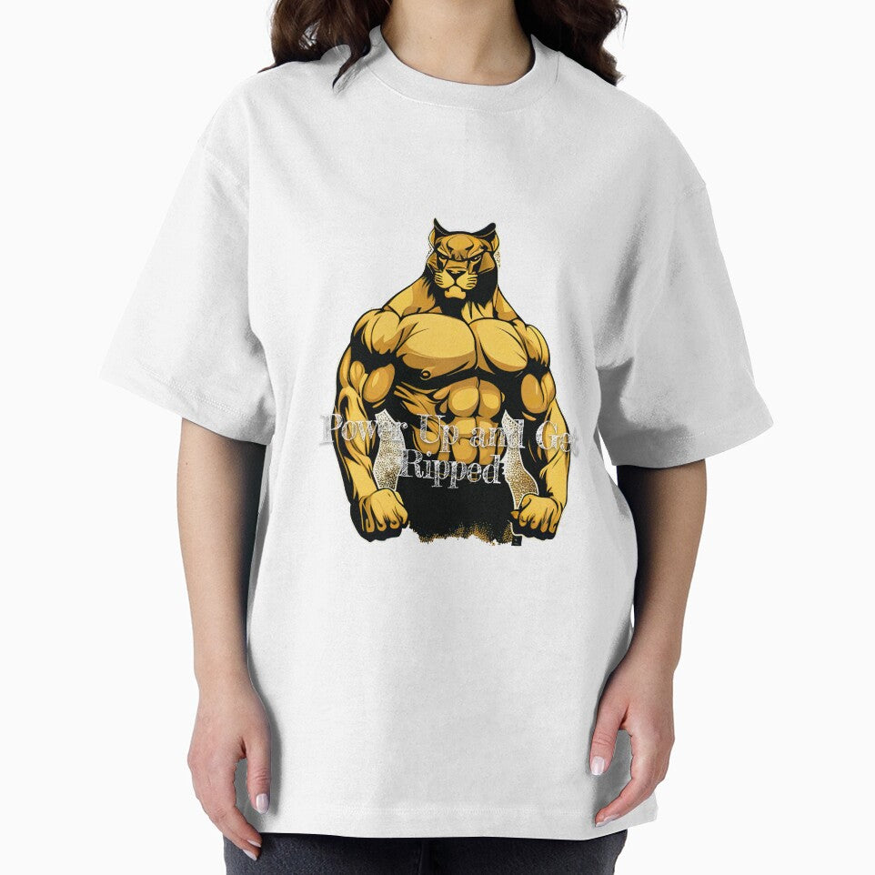 Power Up and Get RippedDesignBodybuilding Fitness Gym Workout Exercise Merch Print Design by tengamerx