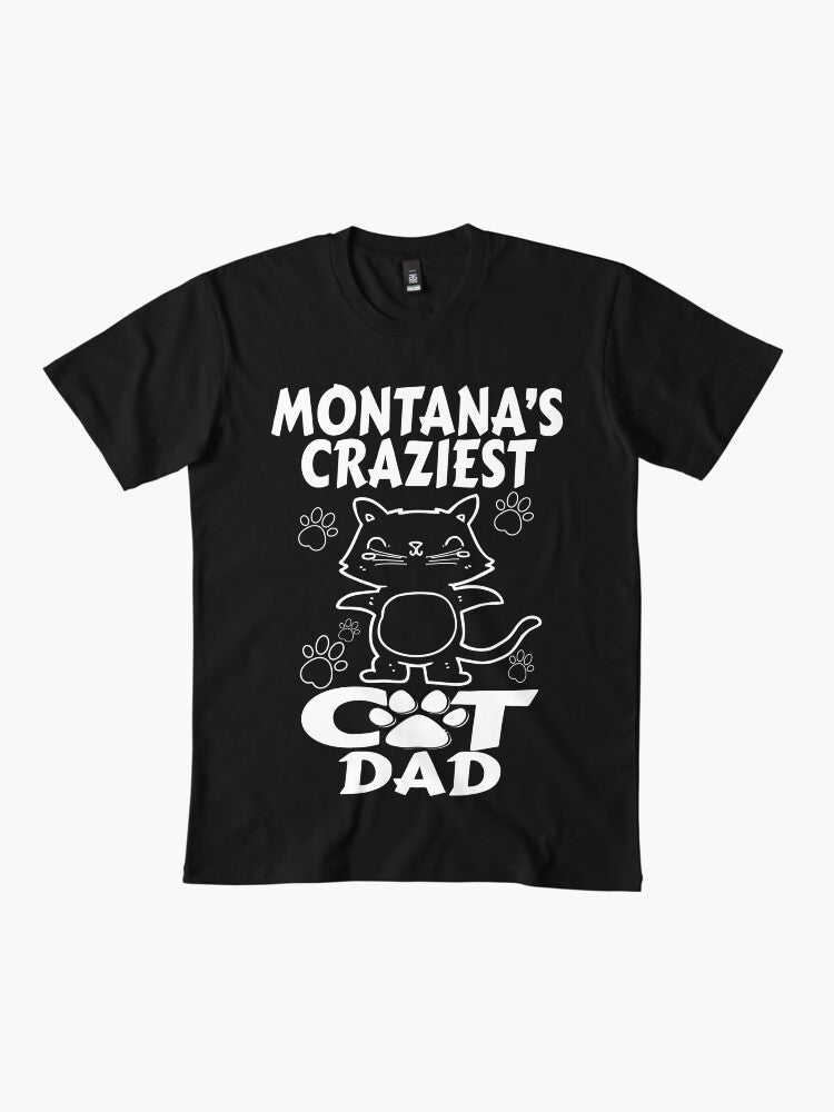 Craziest Cat Dad, Montana Premium T-Shirt Hoodie, Sweatshirt | PureTeeCo.com (Image 2)