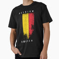 SOCCER TEAMS VERTICAL FLAG - BELGIUM - Fans and Teams for Men and Women T-shirt by wallsandpatts