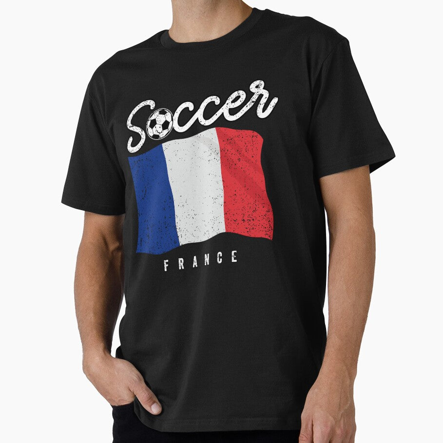 SOCCER TEAMS BIG FLAG - FRANCE - Fans and Teams for Men and Women T-shirt by wallsandpatts