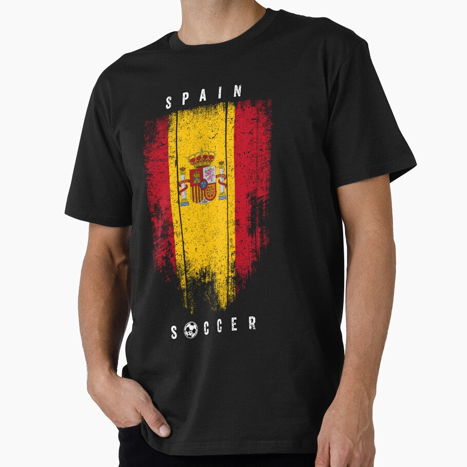 SOCCER TEAMS VERTICAL FLAG - SPAIN - Fans and Teams for Men and Women T-shirt by wallsandpatts
