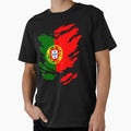 RIPPED SHIRT FLAG INSIDE - PORTUGAL - Fans and Teams for Men and Women T-shirt by wallsandpatts