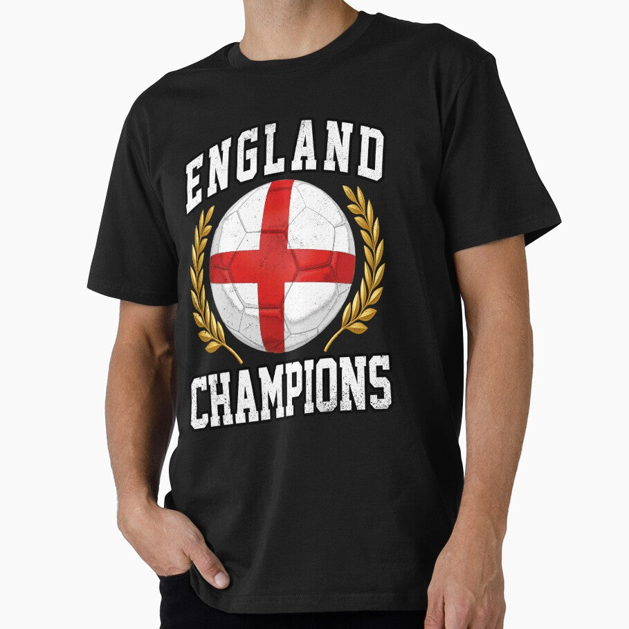SOCCER BALL FLAG CHAMPIONS - ENGLAND - Fans and Teams for Men and Women T-shirt by wallsandpatts