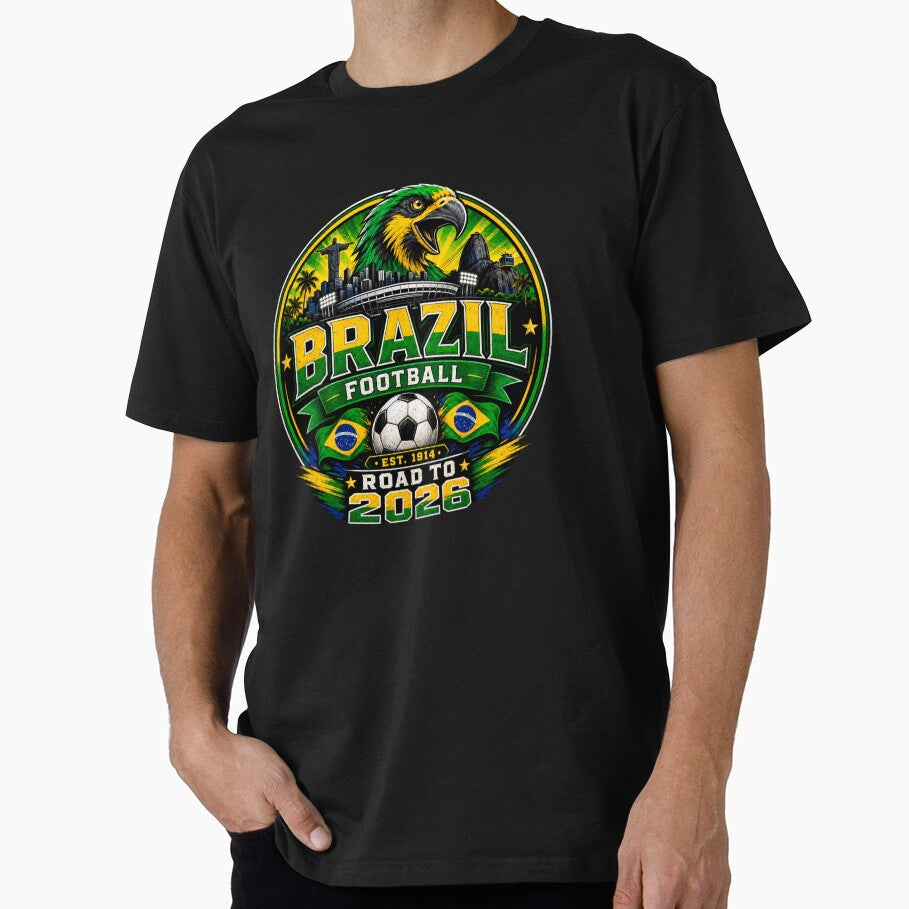 Brazil Football Badge Logo – Hardcore Fan Soccer Crest Shirt by TKOprintdesigns