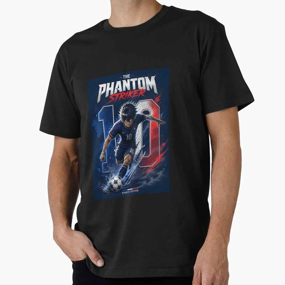 The Phantom Striker Anime Football T-Shirt | France Edition world 2026 by CutPawStudio