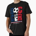 SOCCER TEAMS BIG TEXT SOCCER - FRANCE - Fans and Teams for Men and Women T-shirt by wallsandpatts