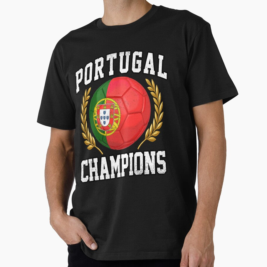 SOCCER BALL FLAG CHAMPIONS - PORTUGAL - Fans and Teams for Men and Women T-shirt by wallsandpatts