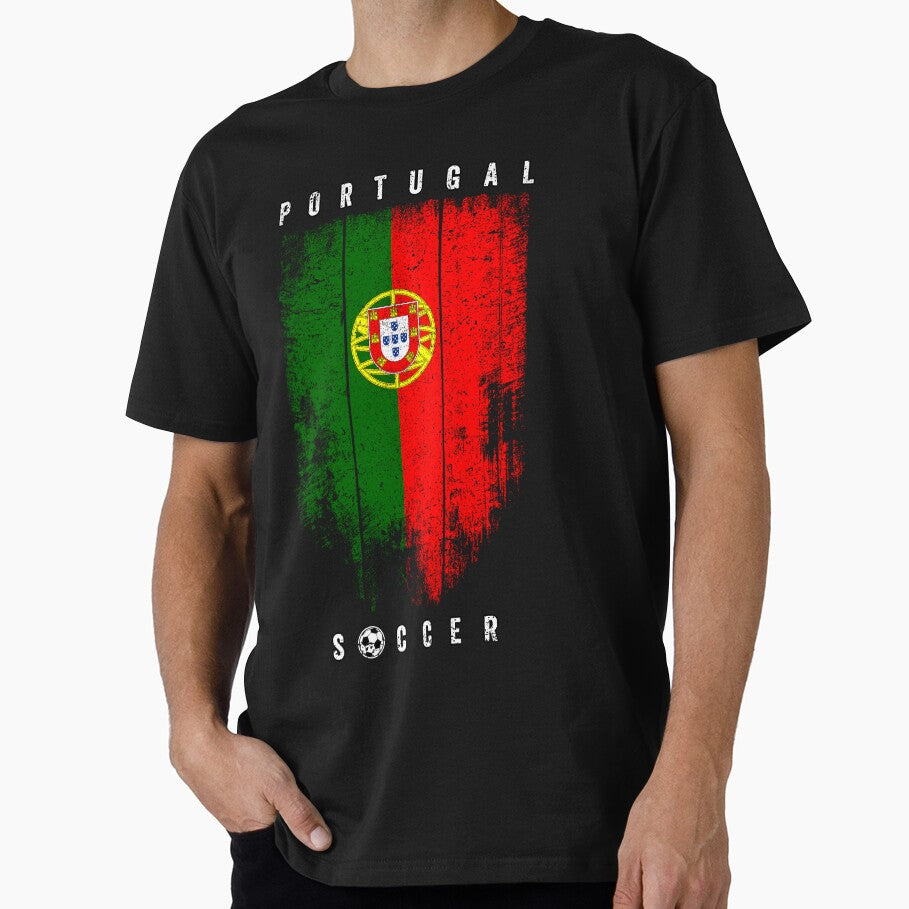 SOCCER TEAMS VERTICAL FLAG - PORTUGAL - Fans and Teams for Men and Women T-shirt by wallsandpatts