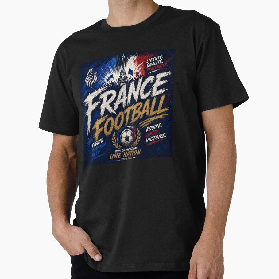 France Football Typography Design | Modern National Soccer Artwork by TKOprintdesigns