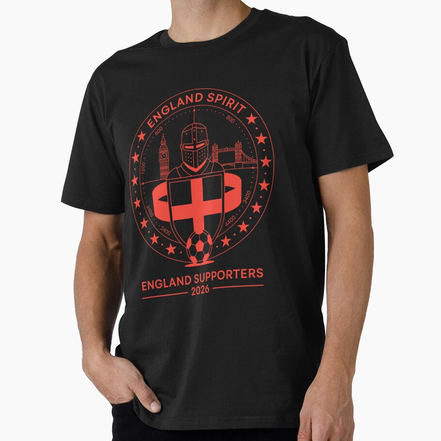 England Spirit 2026 – Red Knight Shield Football Supporters by Inner Flame Studio