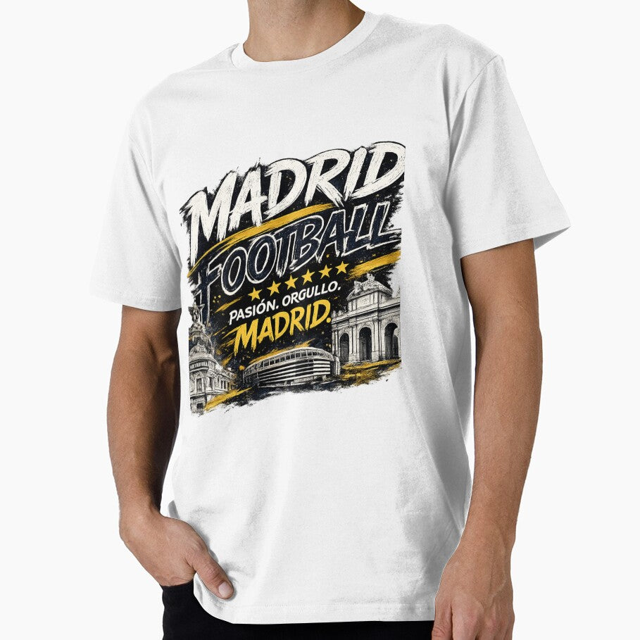 Madrid Football Typography Design | City Pride Soccer Artwork | Landmark Edition by TKOprintdesigns