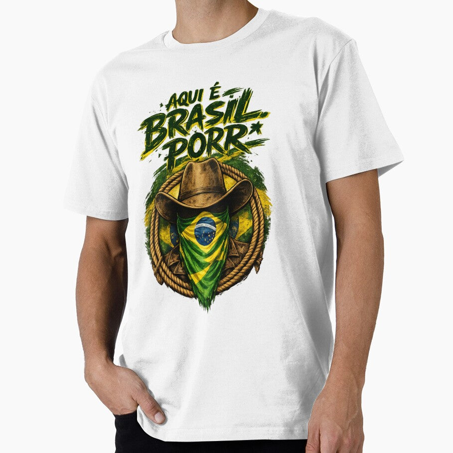 Aqui É Brasil Porr* – Brazilian Cowboy Football Style Design by Mariluxs