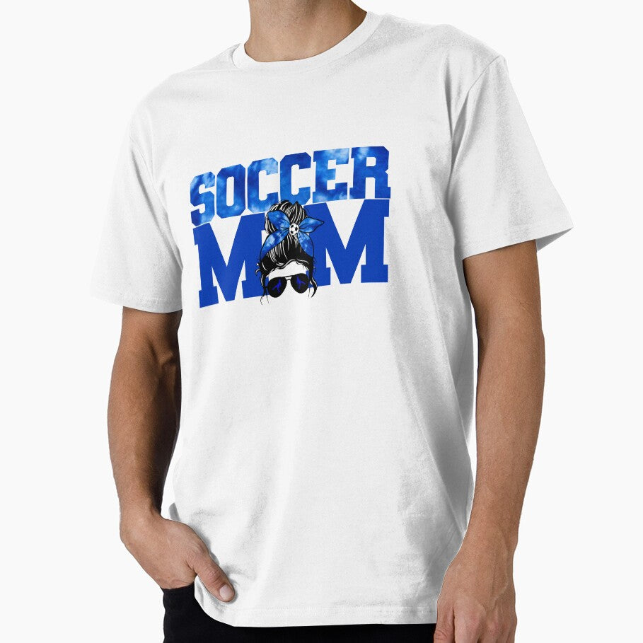 Soccer Mom Blue Messy Bun by ItsaMomThingLLC