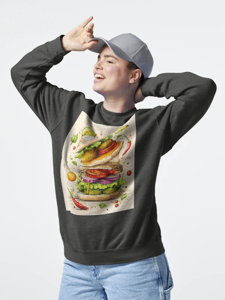 Stack of Flavor - Fresh Falafel, Veggies, and Bold Spices in a Colorful Pita Delight Classic T-Shirt