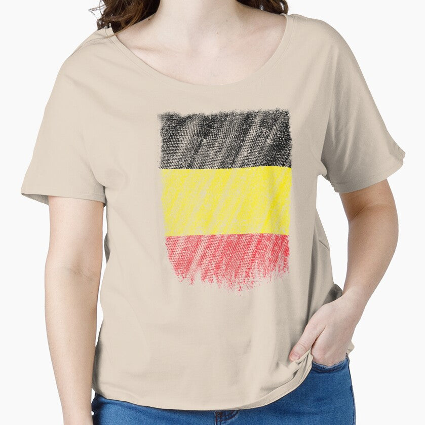 Belgian Flag Shirt Belgium Flag T shirt Wavy Retro Design by cgocgy