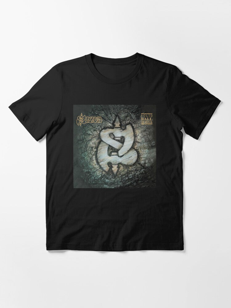 Saxon - Solid Ball of Rock album 1991 Essential T-Shirt Hoodie, Sweatshirt | PureTeeCo.com (Image 3)