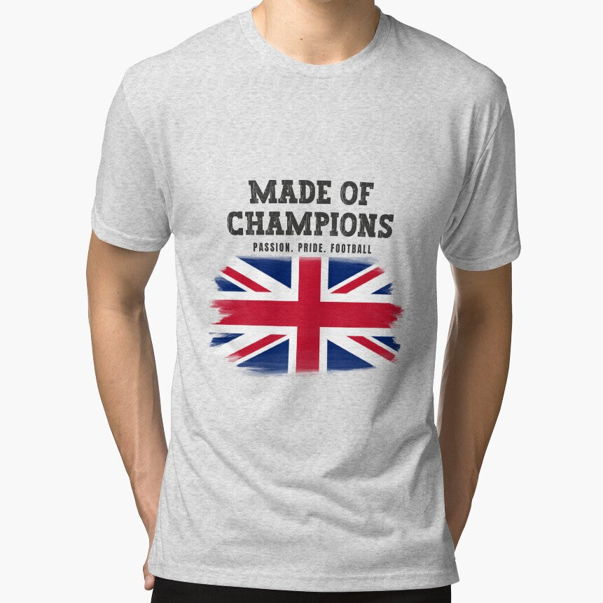 Made of Champions England Soccer Fan T-Shirt | Passion Pride Football by PodXDesigns