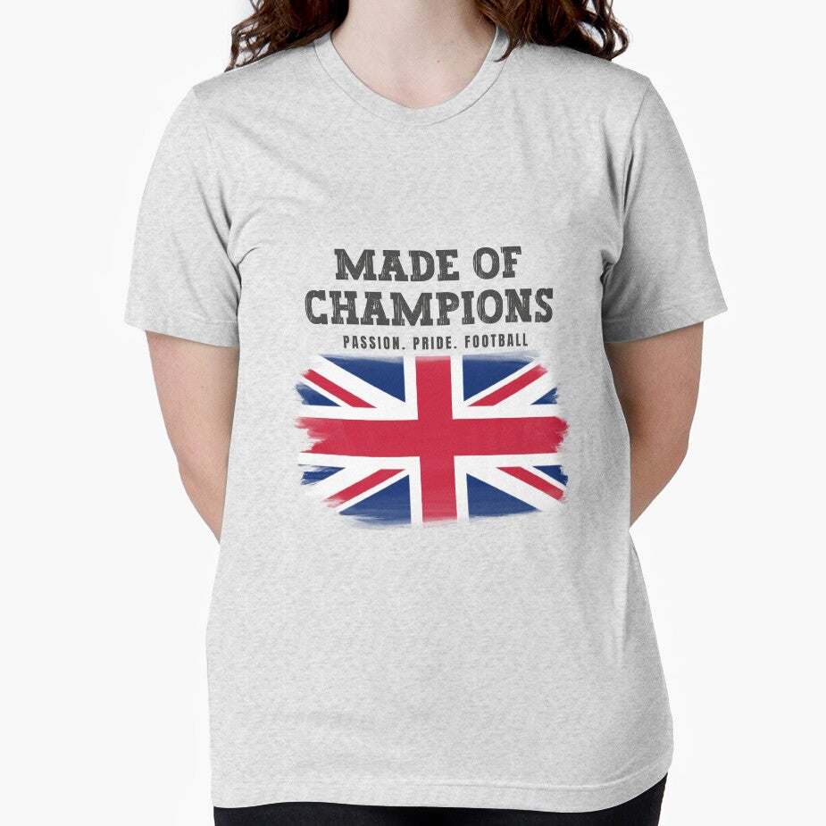Made of Champions England Soccer Fan T-Shirt | Passion Pride Football by PodXDesigns