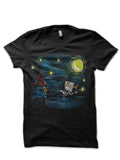 Starry Sea Black T-Shirt Hoodie, Sweatshirt | PureTeeCo.com