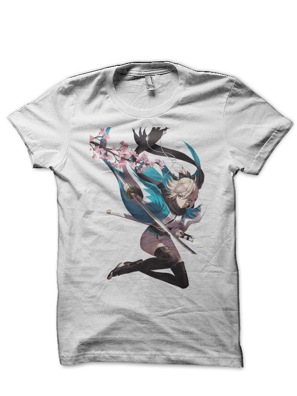 Fate Stay Night White T-Shirt Hoodie, Sweatshirt | PureTeeCo.com