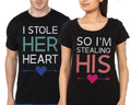 Cute Matching Couple Shirts â€“ I Love This Guy / Girl Couple Black T-Shirt Hoodie, Sweatshirt | PureTeeCo.com