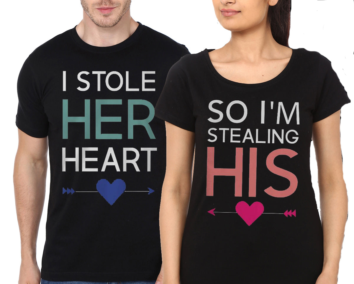Cute Matching Couple Shirts â€“ I Love This Guy / Girl Couple Black T-Shirt Hoodie, Sweatshirt | PureTeeCo.com