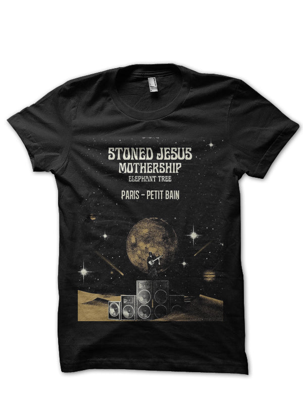 Stoned Jesus Mothership Elephant Tree Black T-Shirt Hoodie, Sweatshirt | PureTeeCo.com