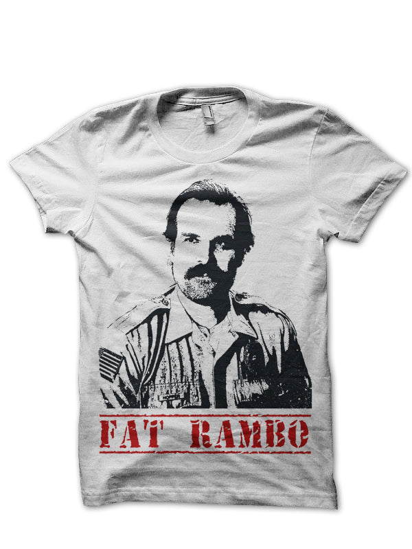 Jim Hopper Fat Rambo White T-Shirt Hoodie, Sweatshirt | PureTeeCo.com