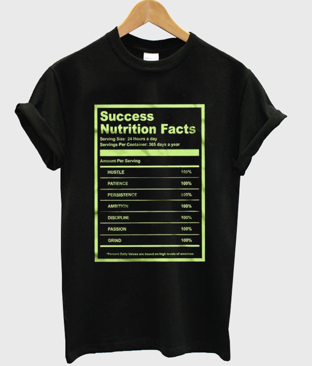 success nutrition facts t-shirt Hoodie, Sweatshirt | PureTeeCo.com