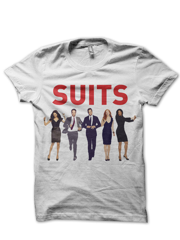 Suits White Tee Hoodie, Sweatshirt | PureTeeCo.com