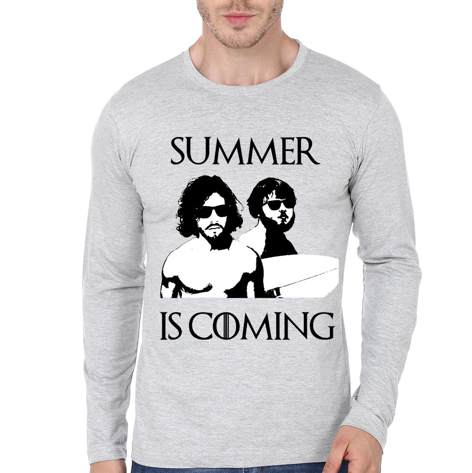 Summer Is Coming Grey Full Sleeve Tee Hoodie, Sweatshirt | PureTeeCo.com