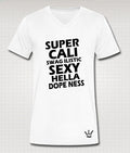 Super Cali V-Neck T-Shirt Hoodie, Sweatshirt | PureTeeCo.com