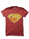 Supercity Red Tee Hoodie, Sweatshirt | PureTeeCo.com