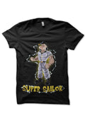 Super Sailor Black Tee Hoodie, Sweatshirt | PureTeeCo.com