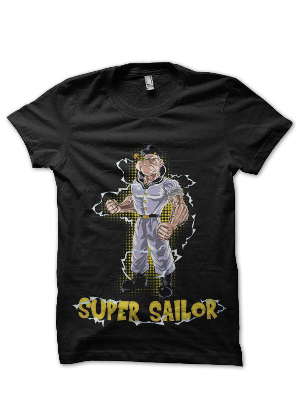 Super Sailor Black Tee Hoodie, Sweatshirt | PureTeeCo.com