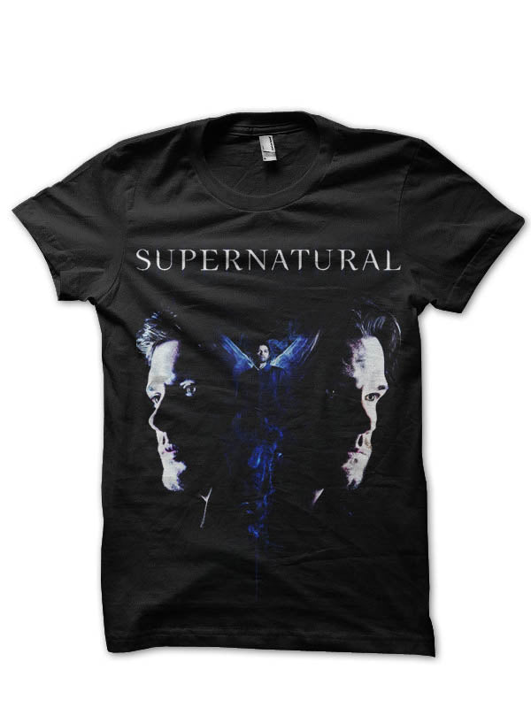 Supernatural Half Sleeve Black T-Shirt Hoodie, Sweatshirt | PureTeeCo.com